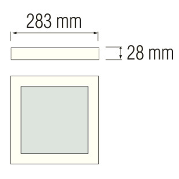 Светильник накладной Horoz Electric ARINA-28 28W 4200К