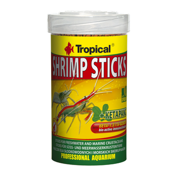 Сухий корм для акваріумних креветок та раків у паличках Tropical Shrimp Sticks 100 мл/55 г
