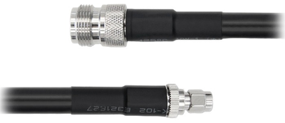 Kabel Qoltec Koncentryczny (N - żeński) - RP-SMA LMR400 5 m Czarny (5901878570280)