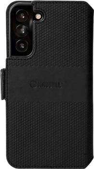 Etui z klapką Krusell PhoneWallet Leather do Samsung Galaxy S22 Black (7394090624707)