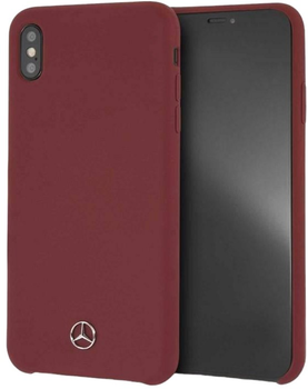 Etui Mercedes Silicone Line do Apple iPhone Xs Max Red (3700740438190)