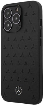 Etui Mercedes Leather Stars Pattern do Apple iPhone 13/13 Pro Black (3666339020590)
