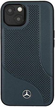 Etui Mercedes Leather Perforated Area do Apple iPhone 13 Navy (3666339020866)