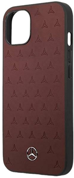 Etui Mercedes Leather Stars Pattern do Apple iPhone 13 mini Red (3666339020613)