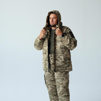 Зимова куртка "ЗСУ" Бушлат військовий тактичний зимовий піксель Тканина мембрана розмір 54