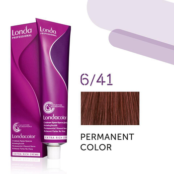 Фарба для волосся Londa Professional Permanent Color Extra Rich Creme 6/41 (dark blonde copper-ash) 60мл