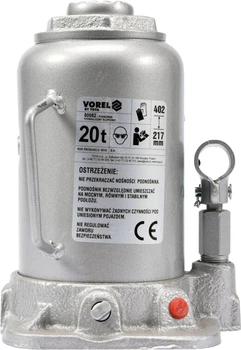 Podnośnik hydrauliczny butelkowy Vorel 80082 20 t 217-402 mm (5906083800825)