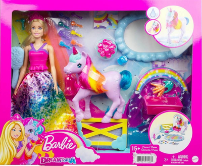 Лялька з аксесуарами Mattel Dreamtopia Unicorn Pet Playset With Barbie Princess (887961914061)