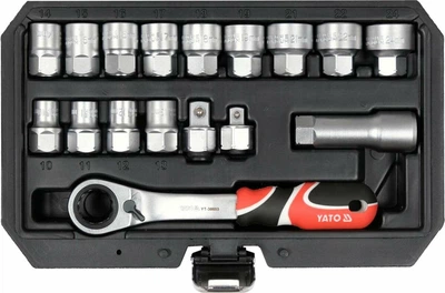 Набір інструментів 3/8", 1/2" SPLINE (17ін.) CrV "Yato" (YT-38653)