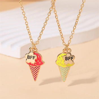 Парные кулоны для друзей BFF Мороженое