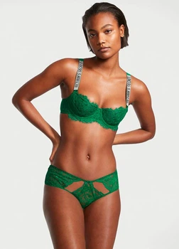 Комплект женского кружевного белья Victoria's Secret Зеленый (А-827 А-834 80C/M)