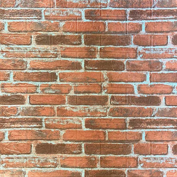 Декоративная 3D панель Sticker Wall под рыжий Екатеринославский кирпич самоклейка 700x770x3мм (044-3) SW-00000696