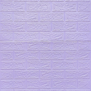 Самоклеющаяся 3D панель Sticker Wall под светло-фиолетовый кирпич 3080х700х3мм SW-00001758