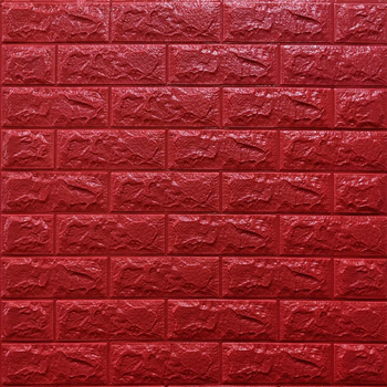 Декоративная 3D панель Sticker Wall самоклейка под кирпич Красный 700x770x7мм (008-7) SW-00000054