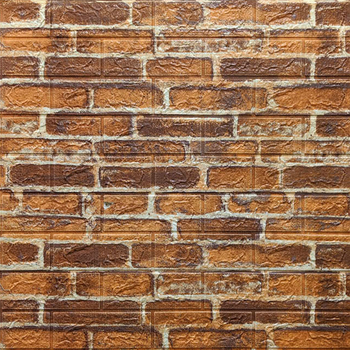 Декоративная 3D панель Sticker Wall под рыжий Екатеринославский кирпич самоклейка 700x770x5мм (044) SW-00000037