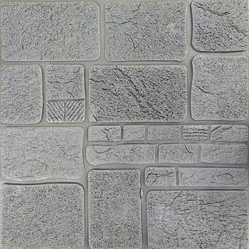 Самоклеящаяся 3D панель Sticker Wall камень серебро 700х700х6мм (153) SW-00000187