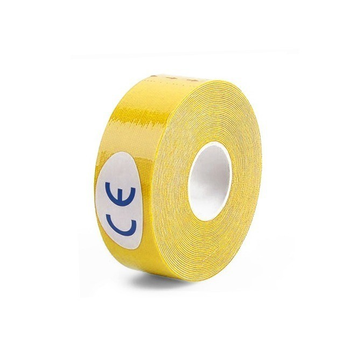 Кінезіо тейп (кінезіологічний тейп) Kinesiology Tape 2.5см х 5м жовтий