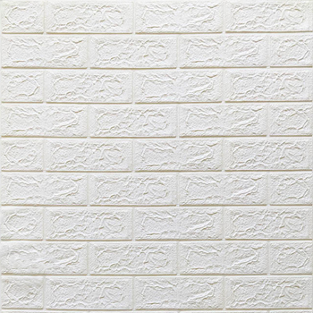 Декоративная 3D панель Sticker Wall самоклейка под кирпич Белый 700х770х5мм (001-5) SW-00000029