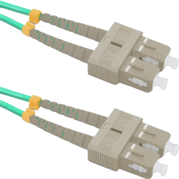 Patchcord światłowodowy Qoltec SC/UPC - SC/UPC Multimode 50/125 OM4 Duplex 10 m Niebieski (5901878543567)