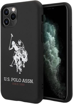 Панель U.S. Polo Assn Silicone Collection для Apple iPhone 11 Pro Max Black (3700740474525)