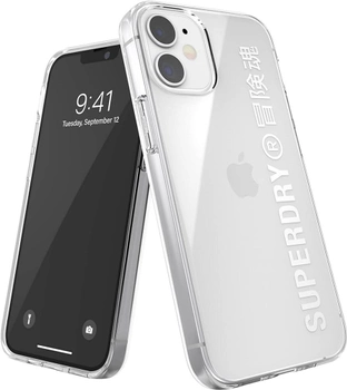Etui Superdry Snap Clear Case do Apple iPhone 12 mini Silver (8718846085960)