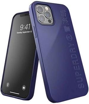 Etui Superdry Snap Compostable do Apple iPhone 12/12 Pro Navy (8718846086318)