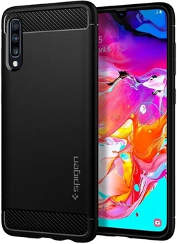 Панель Spigen Rugged Armor для Samsung Galaxy A70 Matte Black (8809640257483)