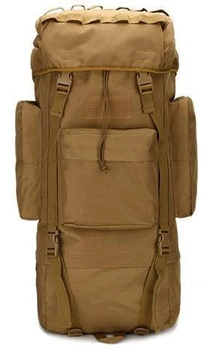 Большой тактический, армейский рюкзак с дождевиком 65L Combat койот (235995)