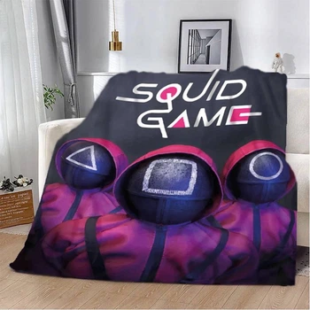 Плед Игра в кальмара: SQUID GAME 3D рисунком размер 160х200