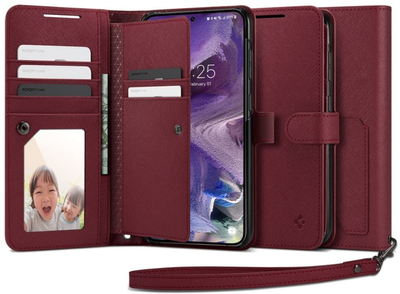 Etui Spigen Wallet S Plus do Samsung Galaxy S23 Burgundy (8809896741217)
