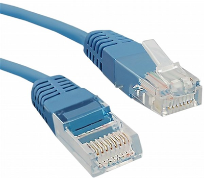 Патч-корд Qoltec UTP Cat 5e RJ-45 0.5 м Blue (5901878505435)