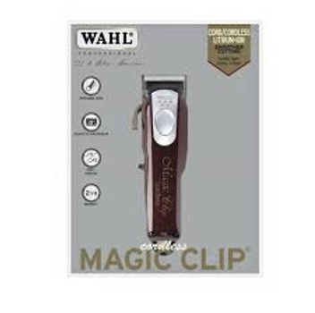 Професійна машинка для стрижки Wahl Magic ClipР Cordless 5V акумуляторна для барберів, перукарів Бордовий