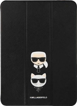 Etui z klapką Karl Lagerfeld Saffiano Karl Choupette Book KLFC12OKCK do Apple iPad 12.9" Pro 2021 Czarny (3666339030483)