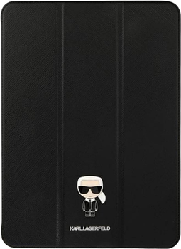 Etui z klapką Karl Lagerfeld Saffiano Karl Iconic Book KLFC12OKMK do Apple iPad 12.9" Pro 2021 Czarny (3666339030384)