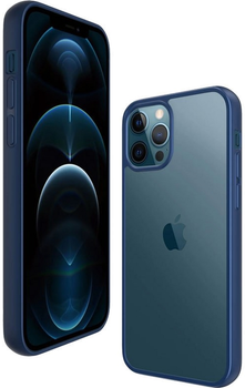 Etui Panzer Glass Clear Case Antibacterial do Apple iPhone 12 Pro Max True Blue (5711724002786)