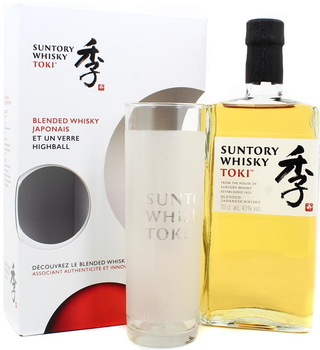 Виски Suntory Toki 0.7 л 43% в подарочной упаковке + 1 стакан (5060045592705)