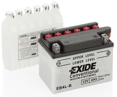 Акумулятор EXIDE Стандарт [12B] 4 Ah| 120x70x93 (ДхШхВ) CCA 50 MOTO EB4L-B11