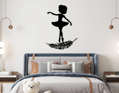 Декоративное панно на стену из дерева Upwood Decor Балеринка Ballerina 75 х 60 см black