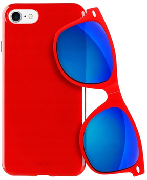 Etui Puro Sunny Kit + okulary do Apple iPhone 7/8/SE 2020/SE 2022 Red (8033830186707)