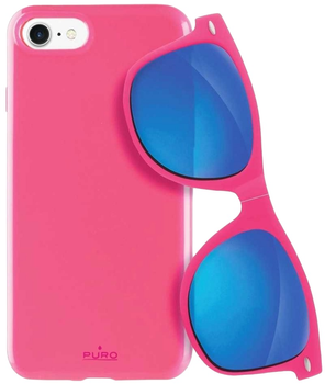 Etui Puro Sunny Kit + okulary do Apple iPhone 7/8/SE 2020/SE 2022 Pink (8033830186677)