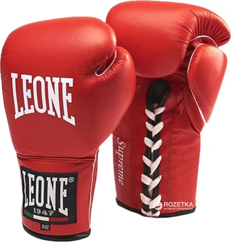 Боксерские перчатки Leone Supreme 10 унций Красные (1424_500029)