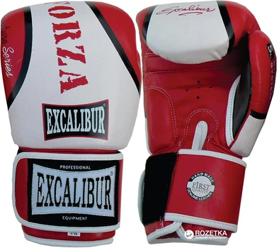 Боксерские перчатки Excalibur 550-05 Forza 12 унций Бело-красные (550-05/12)