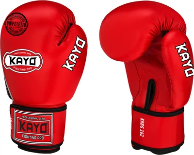 Перчатки боксерские Kayo Натуральная кожа 10 унций Красные (KRBG -162 RED leather-10)