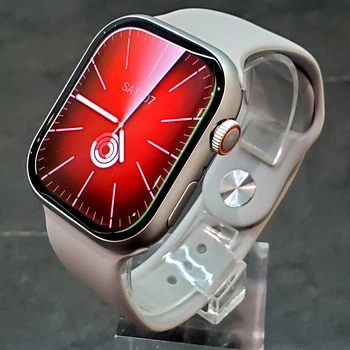 Смарт-годинник Smart Watch HW69 Pro Max 45 мм (series 9) AMOLED-екран із функцією дзвінка 2 ремінці сірий
