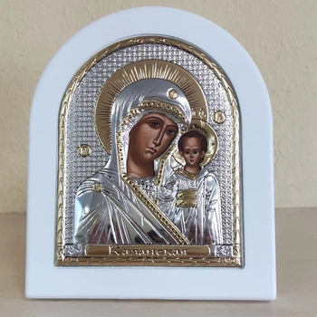 Икона Silver Axion Божья Мать Казанская Размер 13.5x11.5 см EP3-004XAG-WH/P