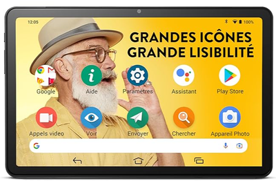 Планшет 10.4" FullHD Doro DTO-0410 4/32Gb 4 ядра Android 12 6000 mAh Чорний
