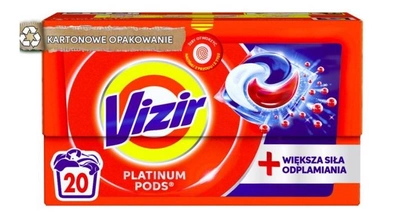 Kapsułki do prania Vizir Platinum Pods + Fairy Efekt do białego 20 szt (8700216199919)