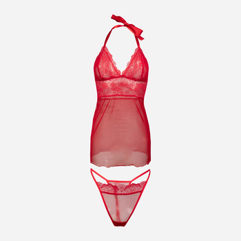 Еротичний комплект (нічна сорочка + трусики-бікіні) жіночий DKaren Arizona XS Червоний (5903251460898)