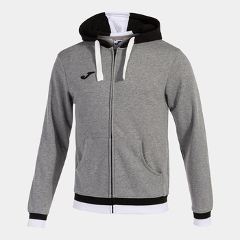 Чоловіча спортивна кофта Joma CONFORT II ZIP-UP HOODIE MELANGE сірий,чорний S 101963.281 S
