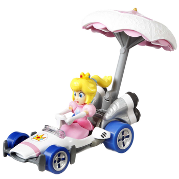 Zestaw gier z figurkami Hot Wheels Mario Kart Księżniczka Peach B-Dasher i Parasol Peach (887961923278)